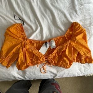 H&M orange crop top